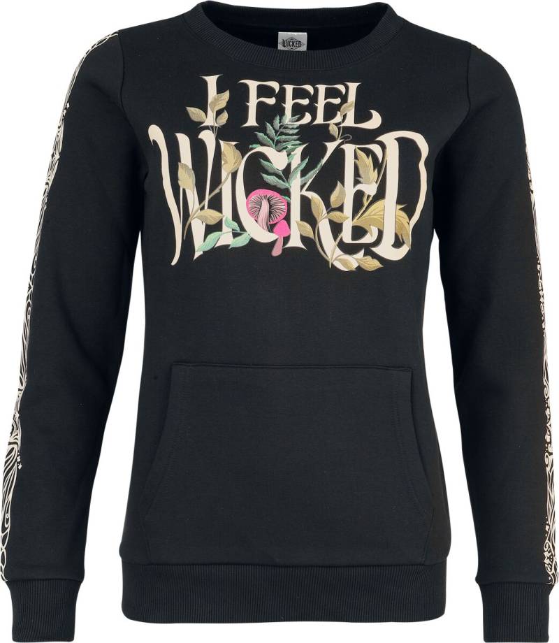 Wicked I Fell Wicked Sweatshirt schwarz in S von Wicked