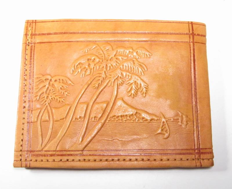 Hawaii Palme Mountain Tooled Bifold Portemonnaie Leder Handarbeit Vintage Vtg Hawaii Palme Mountain Tooled Bifold Portemonnaie Leder Handarbeit Vintage Vtg von WickedCrafts