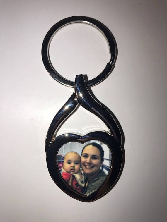 Personalisierte Schlüsselanhänger, Foto Benutzerdefinierte Chrom Personalisierte Herz Personalisierte Schlüsselanhänger, Foto Benutzerdefinierte Chrom Personalisierte Herz von WickedStickerz