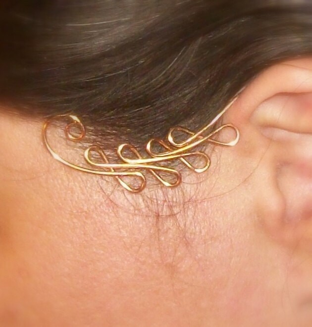 Ohr Kletterer, Edelsteine, Ohrschmuck, Vergoldet, Crossover Schmuck, Nicht Durchbohrt, Jacke, Kletterer von WickedlyWired