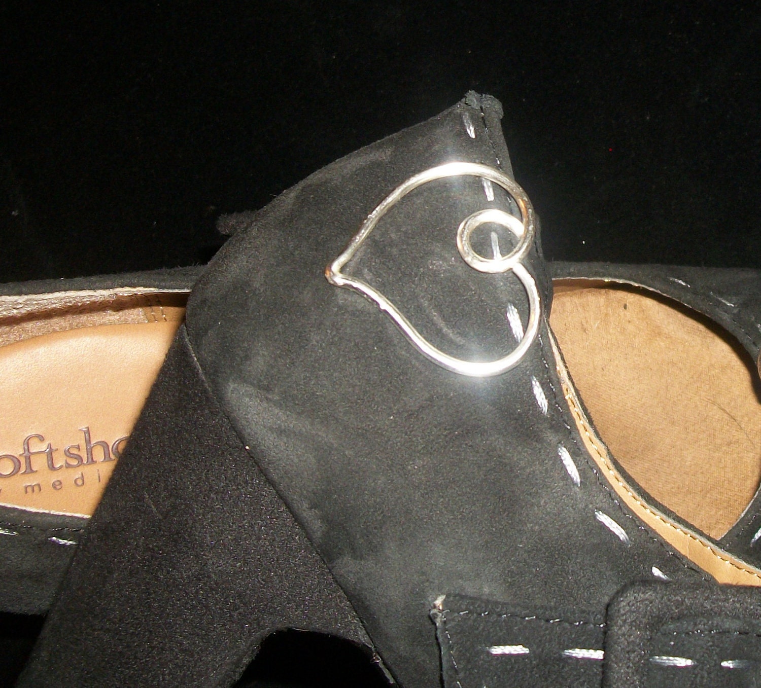 Silber Platte Herz-Draht-Schuh-Clip von WickedlyWired