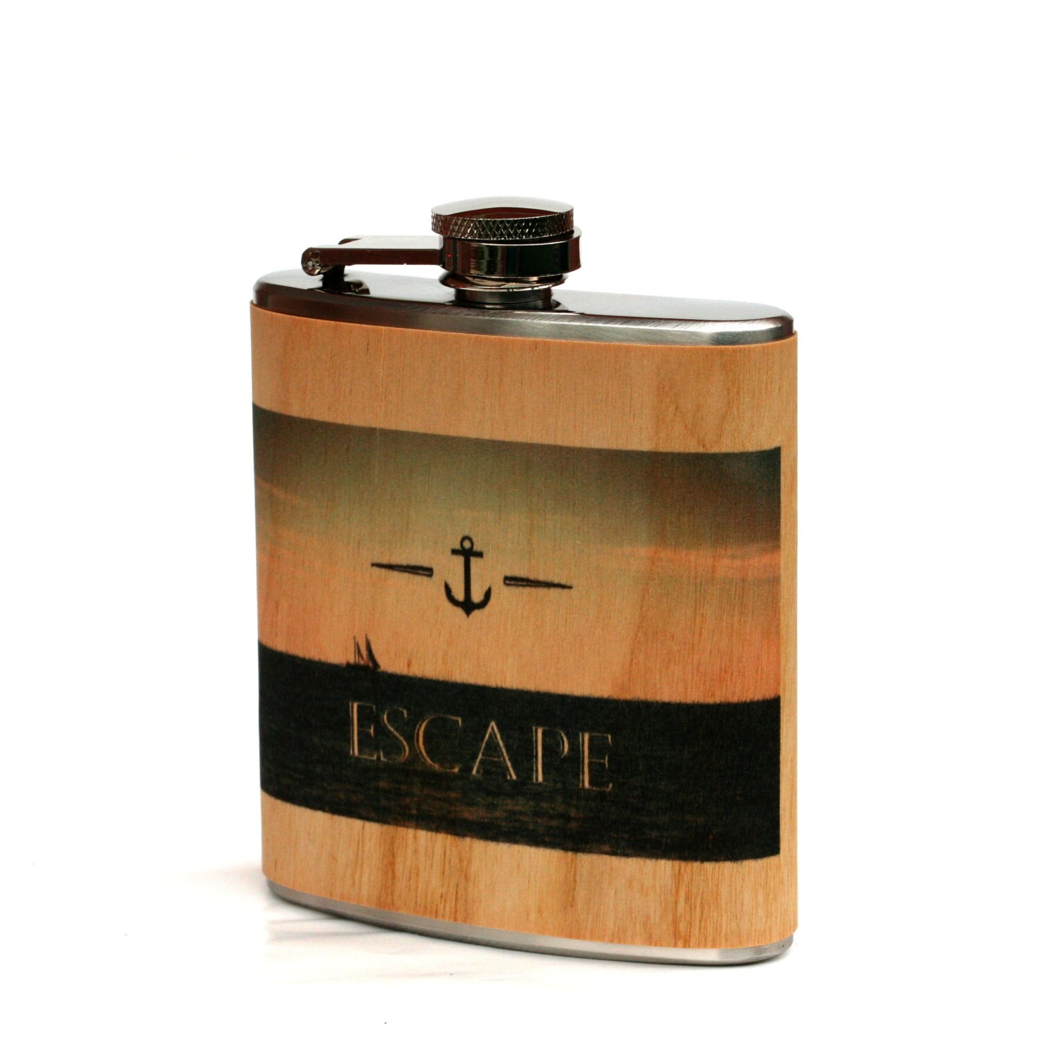 Personalisierte Echtholz Gewickelte Flasche, Boot Geschenk Personalisierte Echtholz Gewickelte Flasche, Boot Geschenk von Wickensnuffers