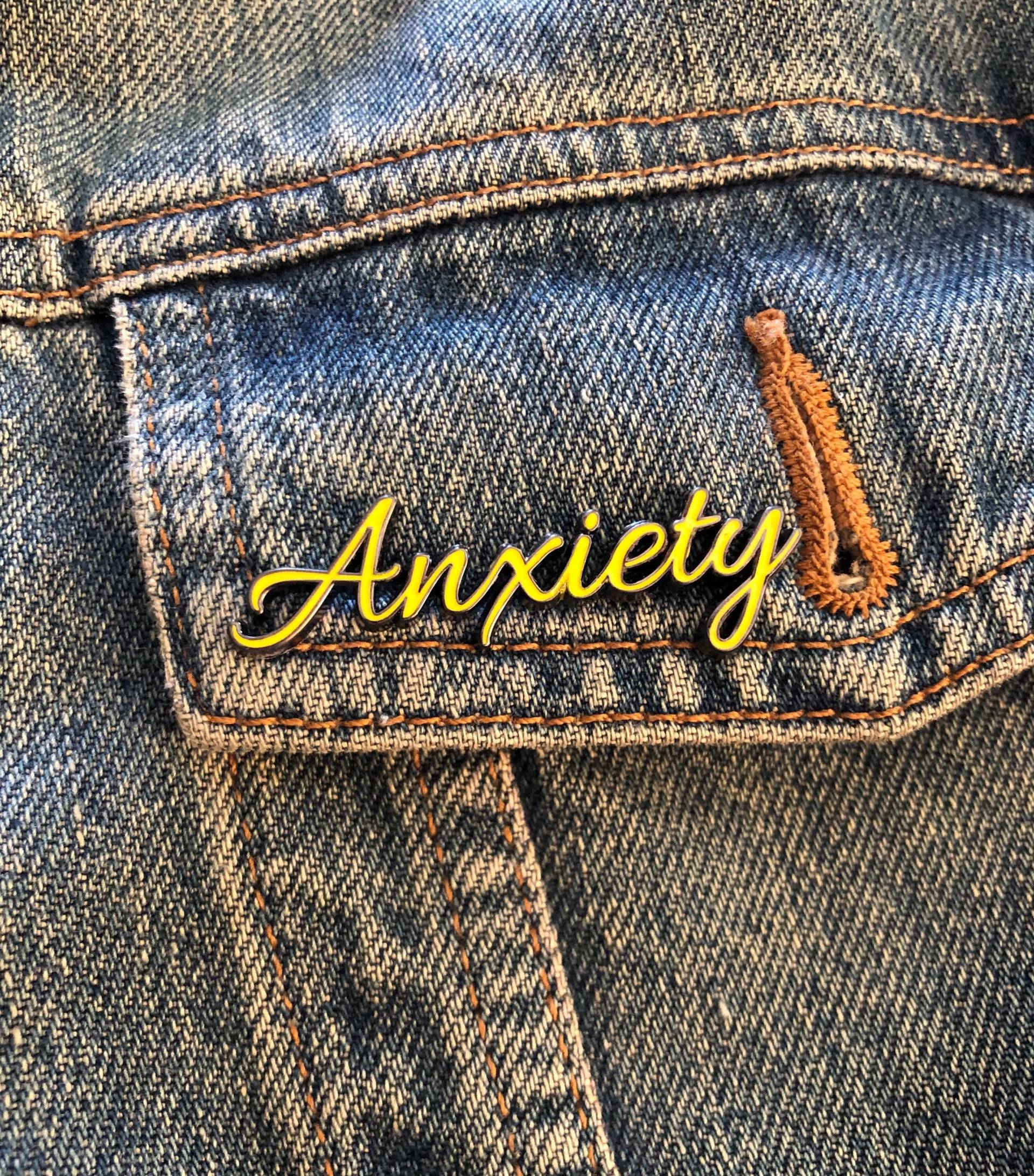 Angst Weich Emaille Pin von WickysWeb