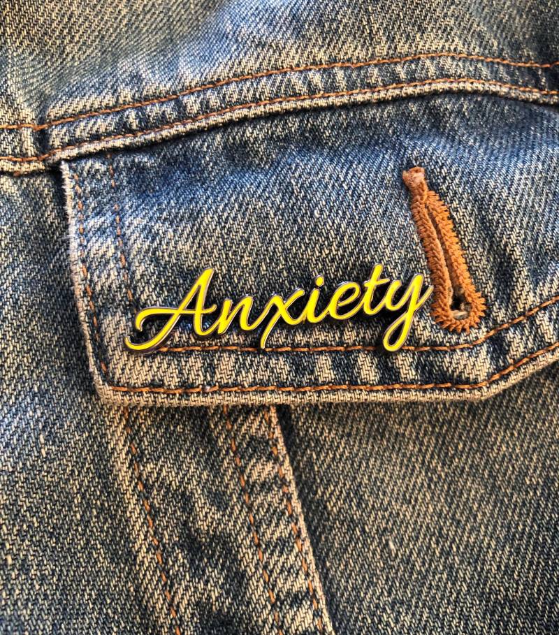 Angst Weich Emaille Pin von WickysWeb