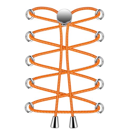 Widamin Elastische Schnürsenkel mit Schnellverschluss, Schnürsenkel Ohne Binden, Schnellschnürsystem Schnürsenkel-Set für Läufer, Kinder und ältere Menschen,orange-001 Widamin Elastische Schnürsenkel mit Schnellverschluss, Schnürsenkel Ohne Binden, Schnellschnürsystem Schnürsenkel-Set für Läufer, Kinder und ältere Menschen,orange-001 von Widamin
