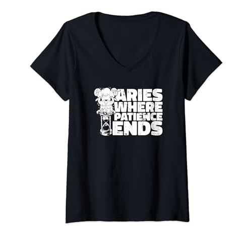 Damen Widder Tierkreiszeichen - Tierkreis Astrologie Zodiac Widder T-Shirt mit V-Ausschnitt Damen Widder Tierkreiszeichen - Tierkreis Astrologie Zodiac Widder T-Shirt mit V-Ausschnitt von Widder Sternzeichen Geschenke & Ideen