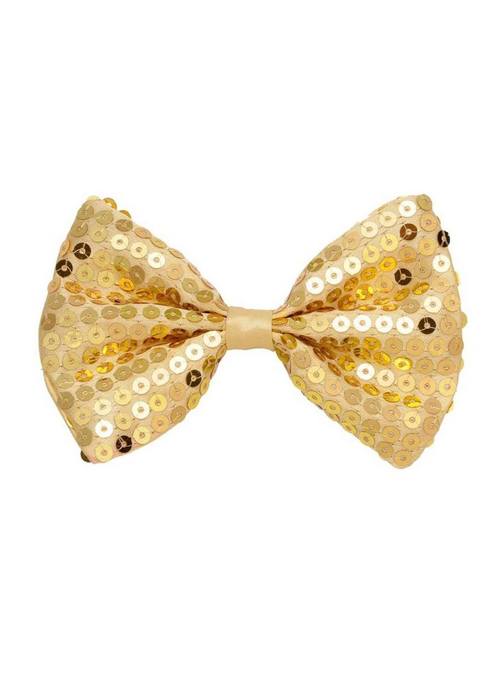 Widdmann Fliege Fliege Pailletten gold Fliege mit glitzerndem Besatz für Karneval, Zirkus oder Bühne von Widdmann