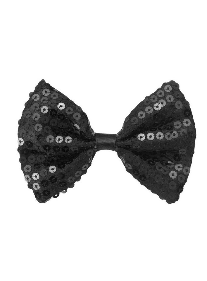 Widdmann Fliege Fliege Pailletten schwarz Fliege mit glitzerndem Besatz für Karneval, Zirkus oder Bühne von Widdmann