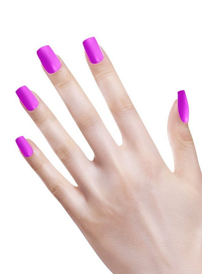 Widdmann Kunstfingernägel Ombre Fingernägel neonviolett, Ein Satz künstliche Fingernägel zum Aufkleben von Widdmann