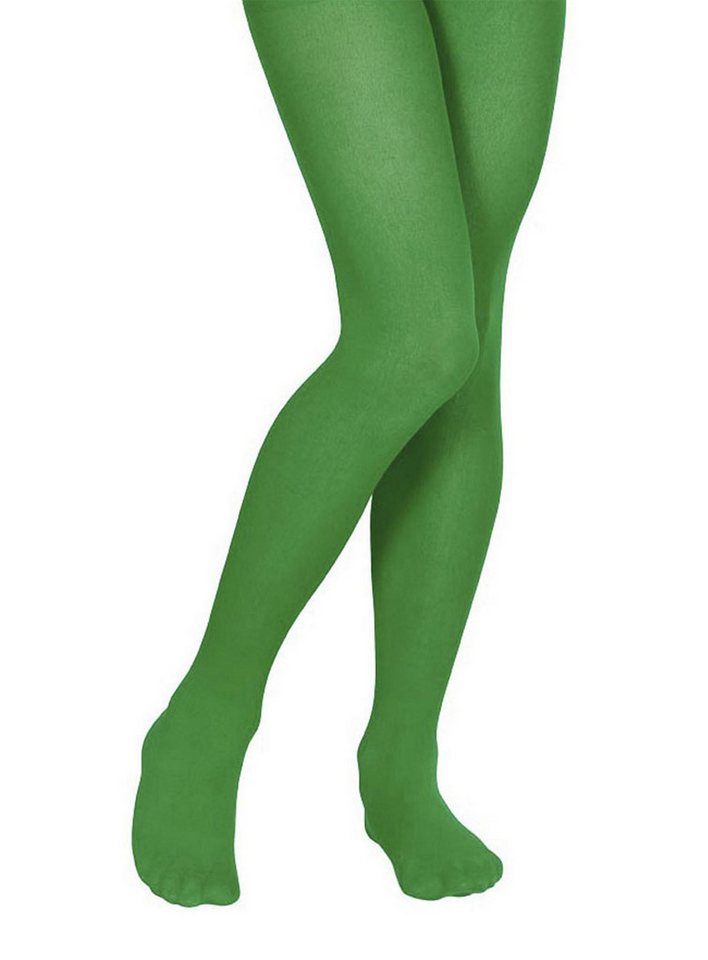 Widdmann Strumpfhose Kinderstrumpfhose grün (1 St) Blickdichte, einfarbige Strumpfhose für Kinder von 4 bis 14 Jahre von Widdmann