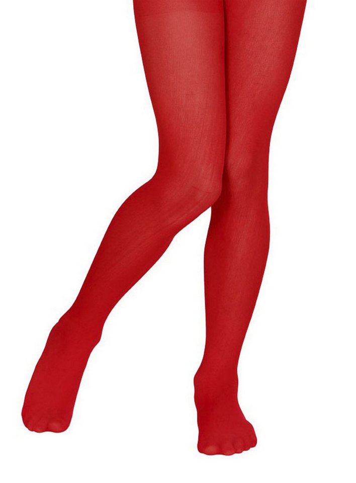 Widdmann Strumpfhose Kinderstrumpfhose rot (1 St) Blickdichte, einfarbige Strumpfhose für Kinder von 4 bis 14 Jahre von Widdmann