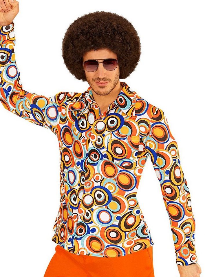 Widdmann T-Shirt 70er Hemd Bubbles Für Schlager- und Mottopartys: bunte Herrenhemd im Stil der 70er Jahr von Widdmann