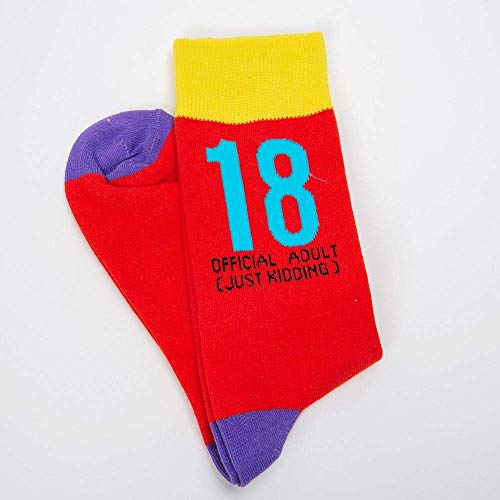 Widdop Herrensocken | Lustiges Geschenk zum 18. Geburtstag | Socken zum 18. Geburtstag für Herren | Größe 40-45 von Widdop and Co