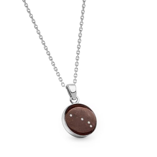 Sternzeichen Halskette - Echte Sternschnuppe als Anhänger mit Silberkette - 12 mm (Widder) von Wide Above