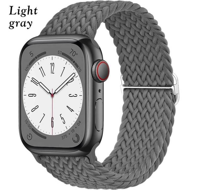 Widmann-Shop Smartwatch-Armband Nylon Loop Armband Apple Watch Band Series Ultra SE 10 9 8 7, Nylon, alle Größen von Widmann-Shop