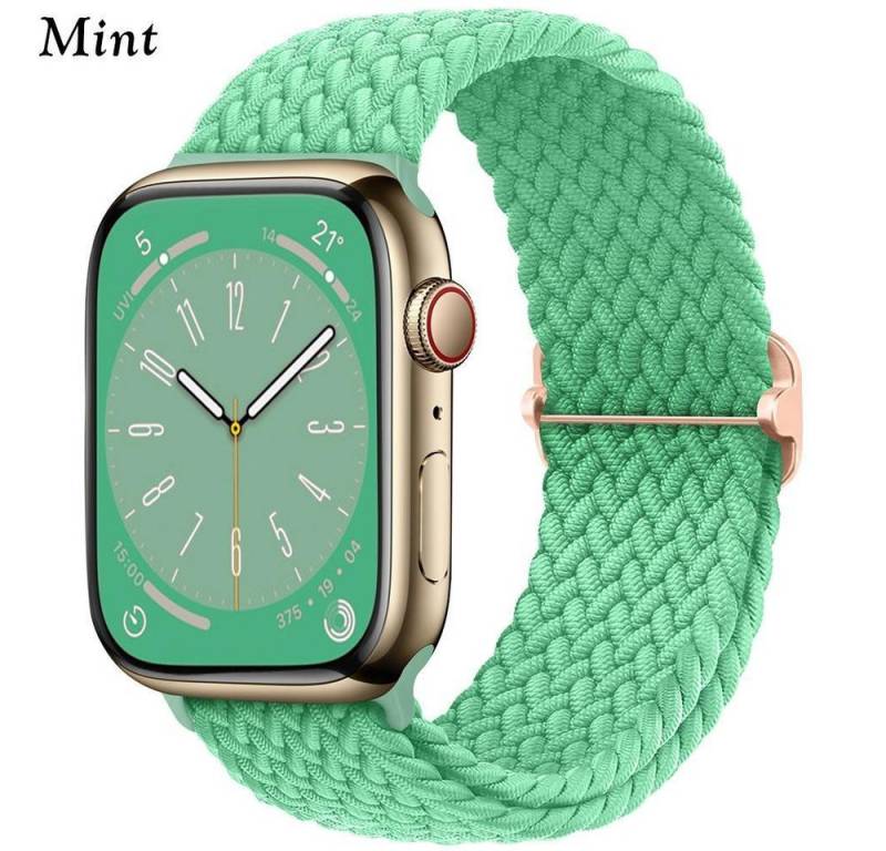Widmann-Shop Smartwatch-Armband Nylon Loop Armband Apple Watch Band Series Ultra SE 10 9 8 7, Nylon, alle Größen von Widmann-Shop