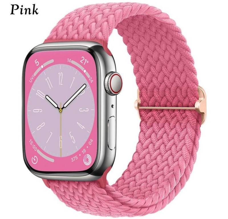 Widmann-Shop Smartwatch-Armband Nylon Loop Armband Apple Watch Band Series Ultra SE 10 9 8 7, Nylon, alle Größen von Widmann-Shop