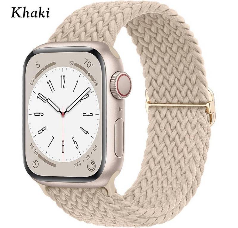 Widmann-Shop Smartwatch-Armband Nylon Loop Armband Apple Watch Band Series Ultra SE 10 9 8 7, Nylon, alle Größen von Widmann-Shop