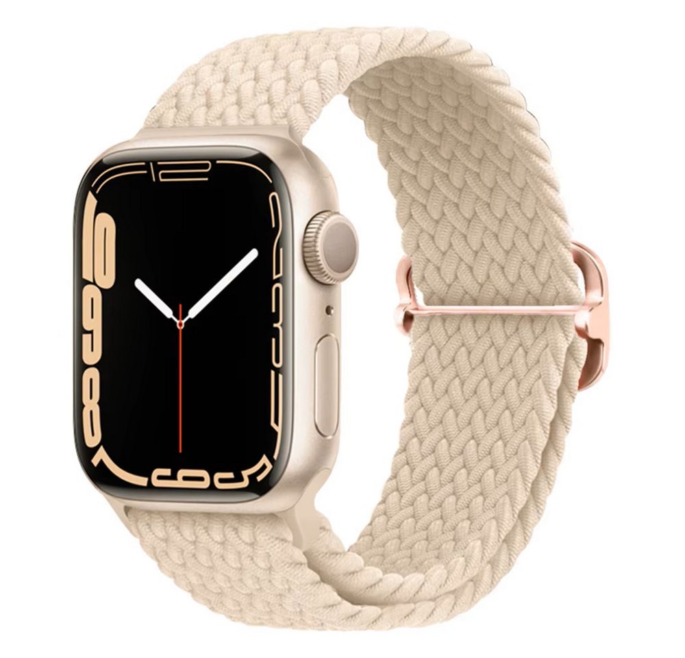 Widmann-Shop Smartwatch-Armband Nylon Loop Armband Apple Watch Band Series Ultra SE 10 9 8 7, Nylon, alle Größen von Widmann-Shop