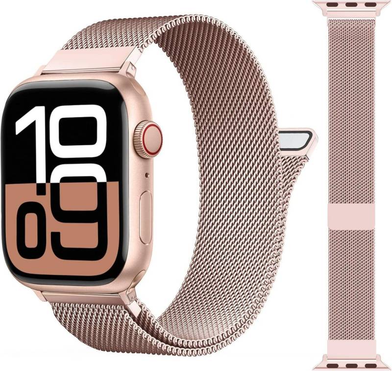 Widmann-Shop Smartwatch-Armband Apple Watch Armband Band Series Ultra 11 10 9 8 SE 7 6 5 4 38 - 49 mm, Schmutzabweisend, Atmungsaktiv von Widmann-Shop