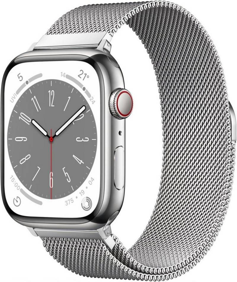 Widmann-Shop Smartwatch-Armband Apple Watch Armband Band Series Ultra 11 10 9 8 SE 7 6 5 4 38 - 49 mm, Schmutzabweisend, Atmungsaktiv von Widmann-Shop
