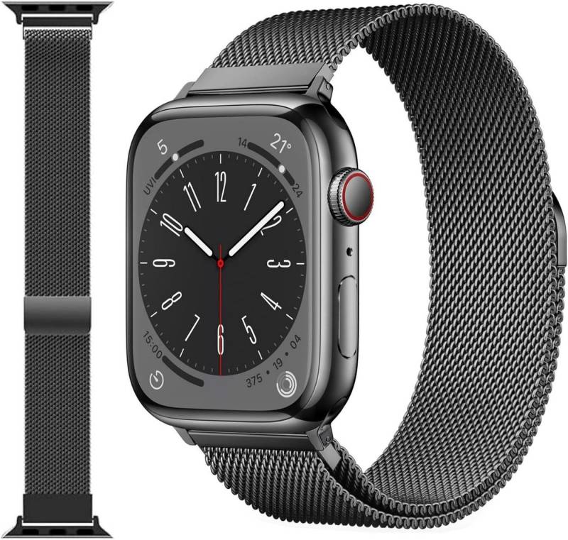 Widmann-Shop Uhrenarmband Apple Watch Magnet Armband Milanese Series 10 9 8 SE 7 6 5 4 3 2 1, Für alle Apple Watch Modelle, Apple Watch 10 9 8 7 6 5 4 3 2 1 SE von Widmann-Shop