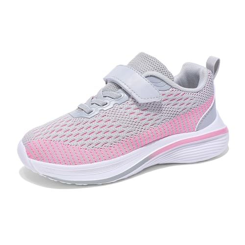 Widrt Mädchen Turnschuhe Sportschuhe Kinder Schuhe Hallenschuhe Kinderschuhe Atmungsaktiv Laufschuhe Sneaker Grau 30EU von Widrt