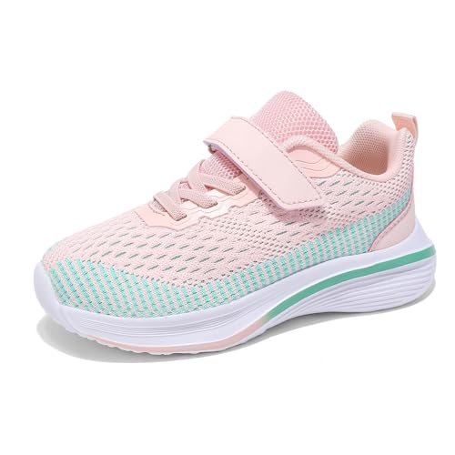 Widrt Mädchen Turnschuhe Sportschuhe Kinder Schuhe Hallenschuhe Kinderschuhe Atmungsaktiv Laufschuhe Sneaker Rosa 34EU von Widrt