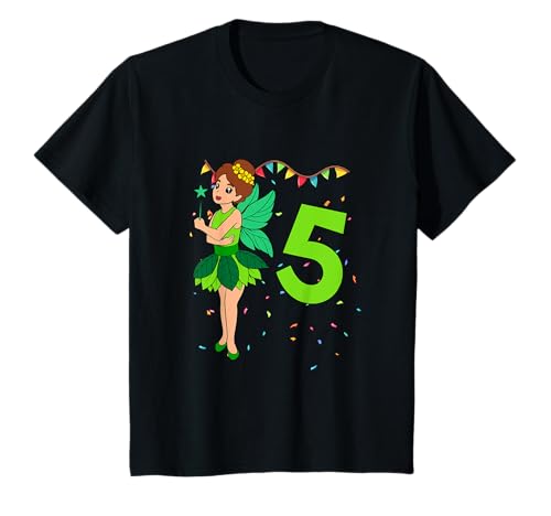 Geburtstagsshirt Fee - Mädchen Geburtstag 5 Jahre T-Shirt von Wie feiern Kinder Geburtstag
