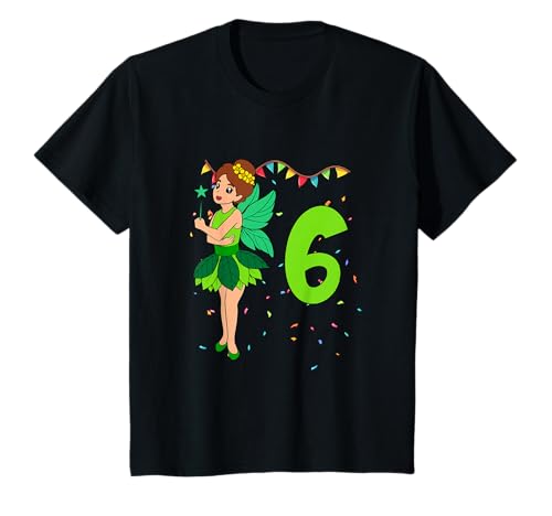 Geburtstagsshirt Fee - Mädchen Geburtstag 6 Jahre T-Shirt von Wie feiern Kinder Geburtstag