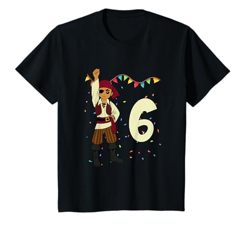 Geburtstagsshirt Pirat - Jungs Geburtstag 6 Jahre T-Shirt von Wie feiern Kinder Geburtstag