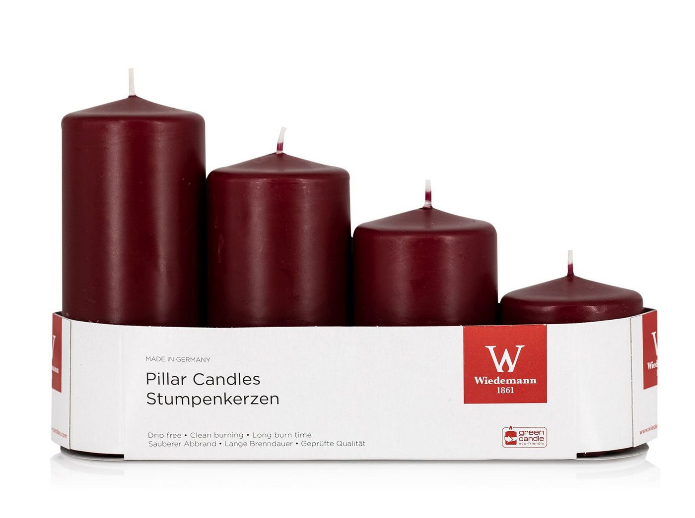 Wiedemann Handgelenkstütze Wiedemann 218160067 Stumpenkerze - 4er Stufenset, bordeaux von Wiedemann