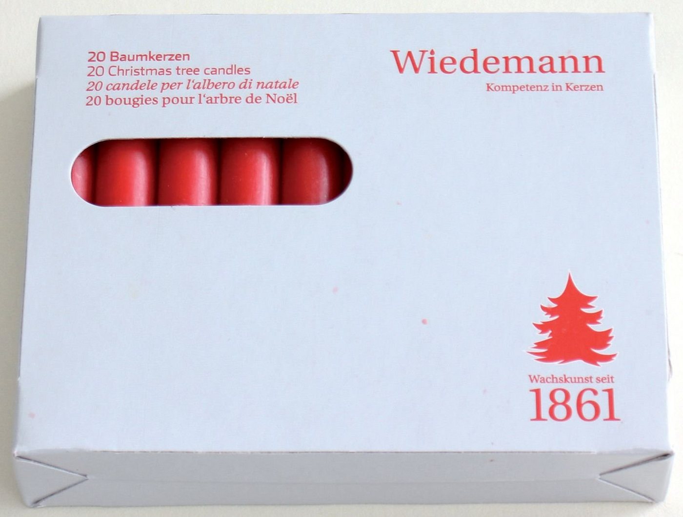 Wiedemann Handgelenkstütze Wiedemann 580801.001 Christbaumkerze - rot, 20 Stück von Wiedemann