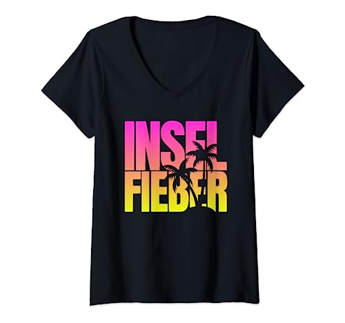 Damen Bin schon wieder im Inselfieber Party Outfit Mallorca Sommer T-Shirt mit V-Ausschnitt Damen Bin schon wieder im Inselfieber Party Outfit Mallorca Sommer T-Shirt mit V-Ausschnitt von Wieder im Inselfieber Bier Malle Saufen Party
