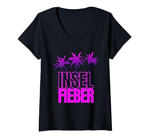 Damen Bin schon wieder im Inselfieber Party Outfit Mallorca Sommer T-Shirt mit V-Ausschnitt Damen Bin schon wieder im Inselfieber Party Outfit Mallorca Sommer T-Shirt mit V-Ausschnitt von Wieder im Inselfieber Bier Malle Saufen Party