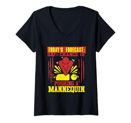 Damen HLW Ausbilder Wiederbelebung Pushing A Mannequin T-Shirt mit V-Ausschnitt Damen HLW Ausbilder Wiederbelebung Pushing A Mannequin T-Shirt mit V-Ausschnitt von Wiederbelebungskurs Sanitäter