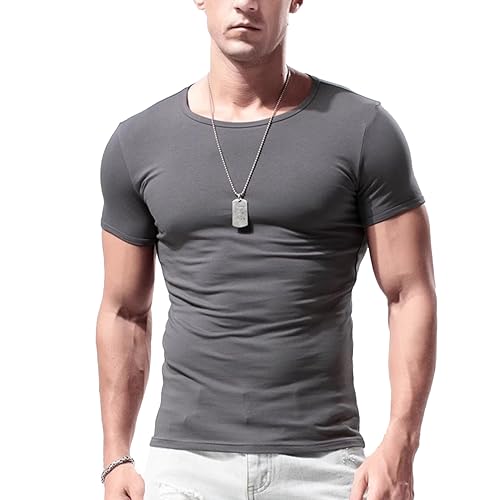 Wiekose Lalazaba Hyuling Herren-T-Shirt, kurzärmelig, Rundhalsausschnitt, 2er-Pack, 3 Stück, Grau 02, L Wiekose Lalazaba Hyuling Herren-T-Shirt, kurzärmelig, Rundhalsausschnitt, 2er-Pack, 3 Stück, Grau 02, L von Wiekose