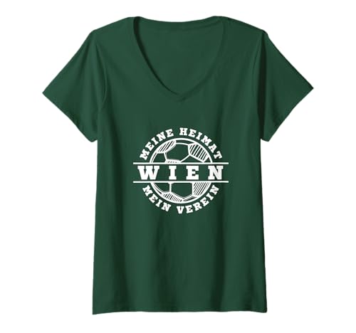 Damen Wien Fußball Heimat Fan Wien Austria Stadion Rapid T-Shirt mit V-Ausschnitt Damen Wien Fußball Heimat Fan Wien Austria Stadion Rapid T-Shirt mit V-Ausschnitt von Wien 1897 Fussball Heimat Stadion Outfit Verein