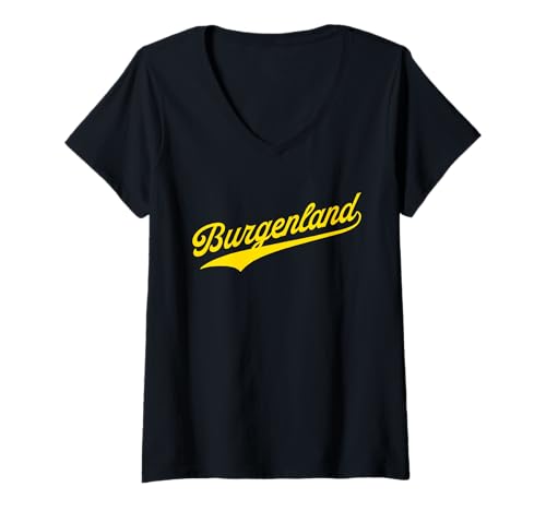 Damen Burgenland T-Shirt mit V-Ausschnitt Damen Burgenland T-Shirt mit V-Ausschnitt von Wiener Dialekt Waren Aller Art