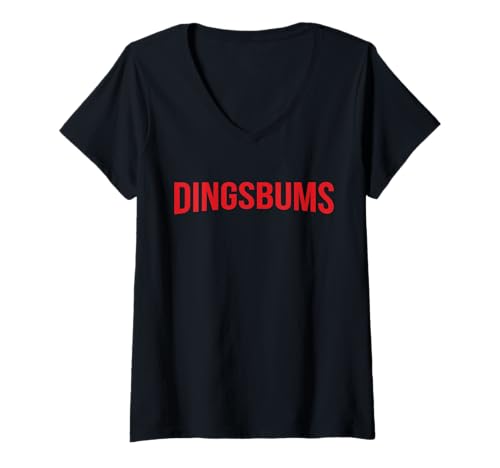 Damen Dingsbums T-Shirt mit V-Ausschnitt Damen Dingsbums T-Shirt mit V-Ausschnitt von Wiener Dialekt Waren Aller Art