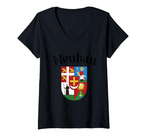 Damen Neubau - Wien Vienna 7. Bezirk 1070 T-Shirt mit V-Ausschnitt von Wiener Dialekt Waren Aller Art