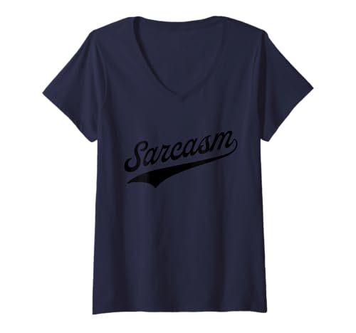 Damen Sarcasm T-Shirt mit V-Ausschnitt Damen Sarcasm T-Shirt mit V-Ausschnitt von Wiener Dialekt Waren Aller Art