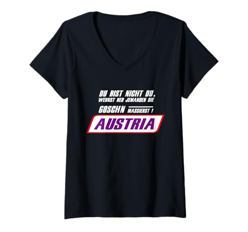 Damen Austria Männer Du bist Nicht Du T-Shirt mit V-Ausschnitt Damen Austria Männer Du bist Nicht Du T-Shirt mit V-Ausschnitt von Wiener - Fussball - Austria Männer Shirt