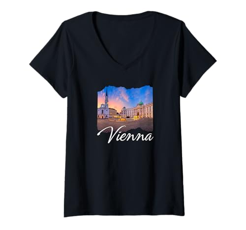 Damen Österreich Wien T-Shirt mit V-Ausschnitt Damen Österreich Wien T-Shirt mit V-Ausschnitt von Wiener Österreich Souvenirs