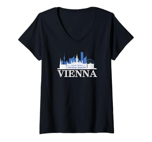 Damen Österreich Wien T-Shirt mit V-Ausschnitt Damen Österreich Wien T-Shirt mit V-Ausschnitt von Wiener Österreich Souvenirs