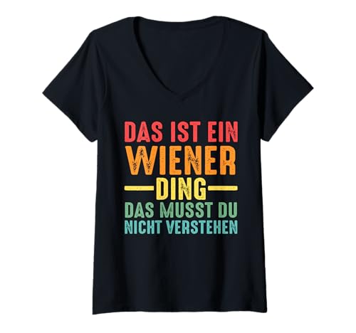 Damen Das ist ein Wiener Ding Schnitzel T-Shirt mit V-Ausschnitt Damen Das ist ein Wiener Ding Schnitzel T-Shirt mit V-Ausschnitt von Wiener & Wiener Geschenke