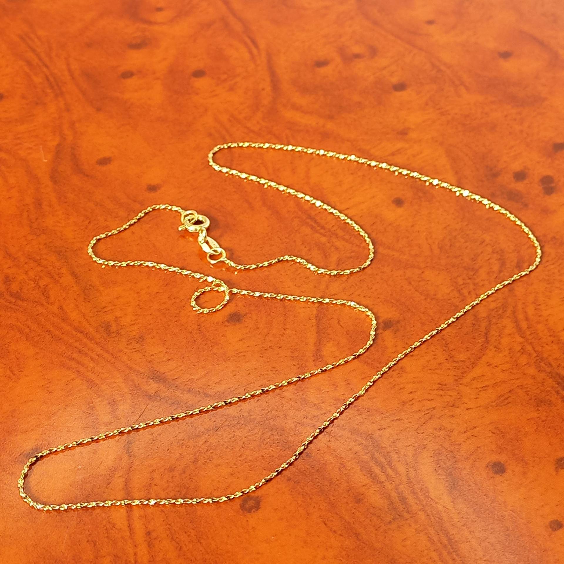 Filigrane Halskette 925 Sterling Silber 18 Karat Vergoldet von WiesbadenArt