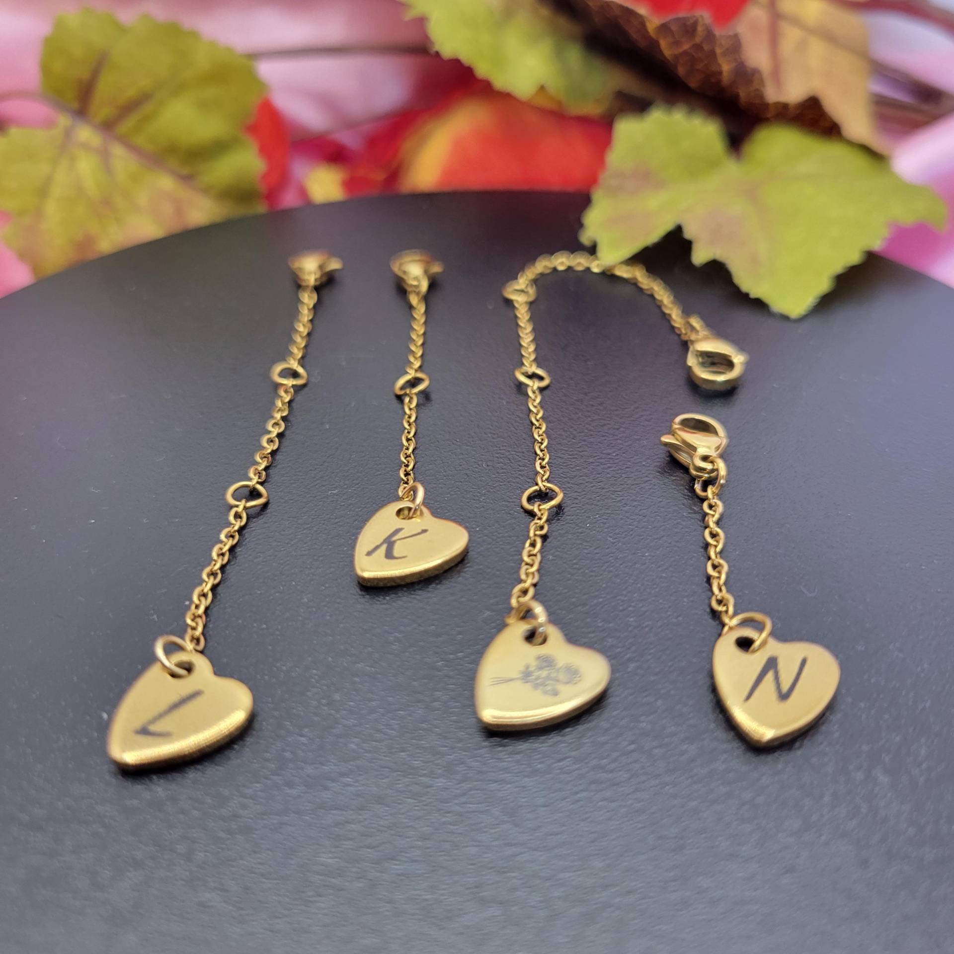 Individuelle Kettenverlängerung, 14K Gold Filled, Manuell Hergestellte Verlängerung Mit Personalisiertem Herz Anhänger, Ein-Click + Fertig von WiesbadenArt