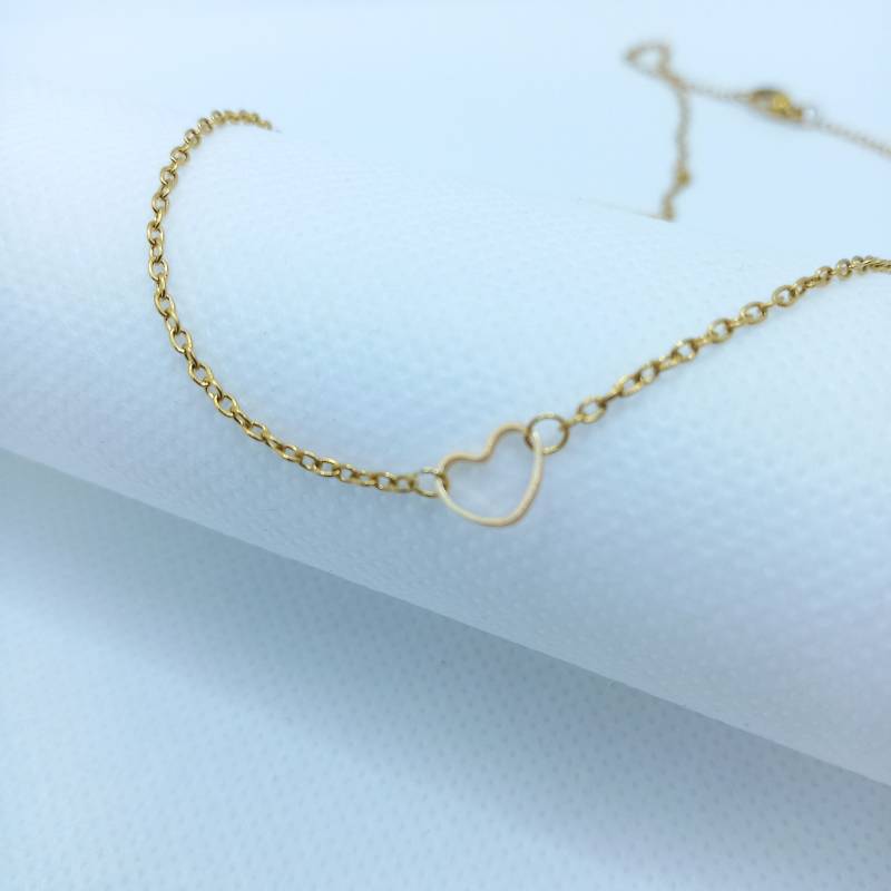 Zierliche Kette Mit Winzigem Herzen, Feine Halskette Herz von WiesbadenArt