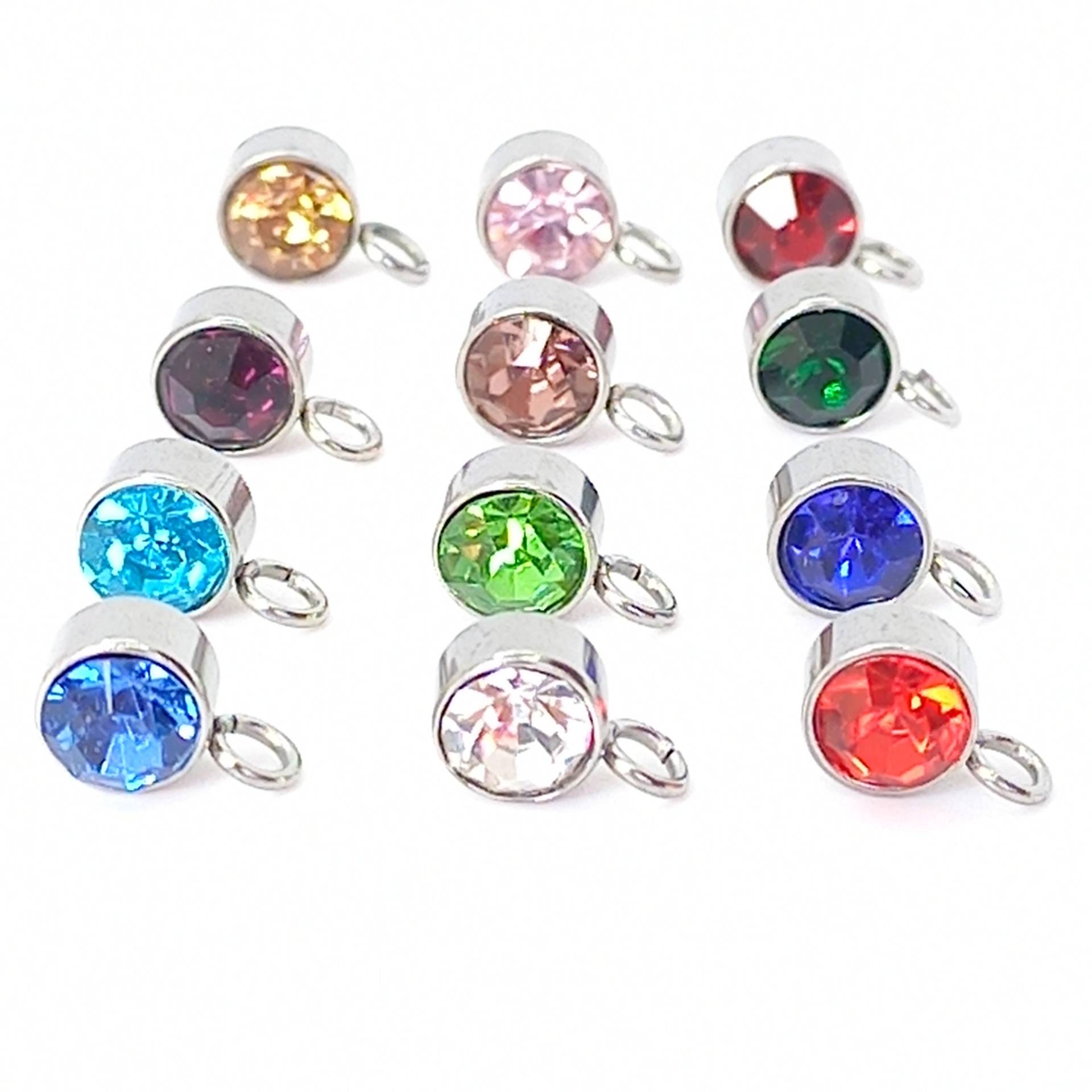 Zusätzlicher Geburtsstein - Anhänger Für Silberne Halskette Personalisierter Schmuck Zierlicher Monatsstein von WiesbadenArt